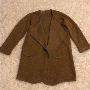 Solid Waterfall Cuffed Cardigan